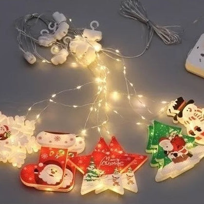 Luces con motivos de Navidad, 6 unidades