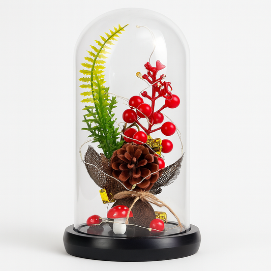 Cúpula Arbol, Frutos y Piñón de Navidad Led